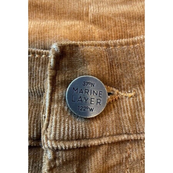 marine layer pants Womens 28 Corduroy Straight cropped stretch preppy Vintage - Picture 9 of 9